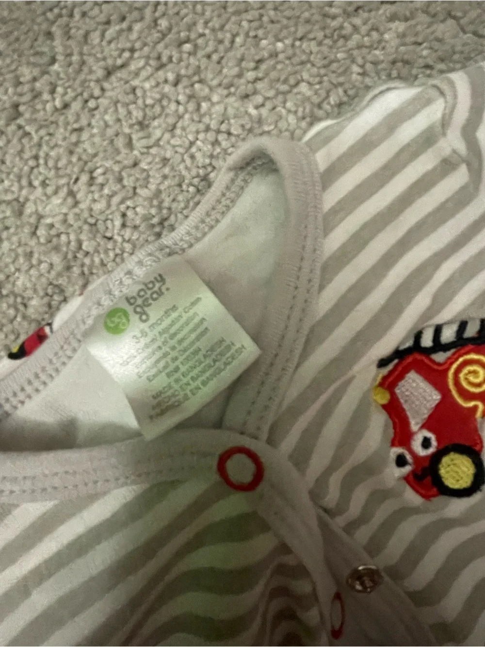 Baby Gear Striped and Printed Footie Set - Blue, Gray, Red, Green